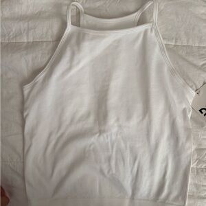 DSG White Ribbed Camisole Top